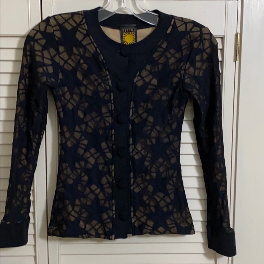 Beautiful vintage Helios Star Mesh overlay Jacket